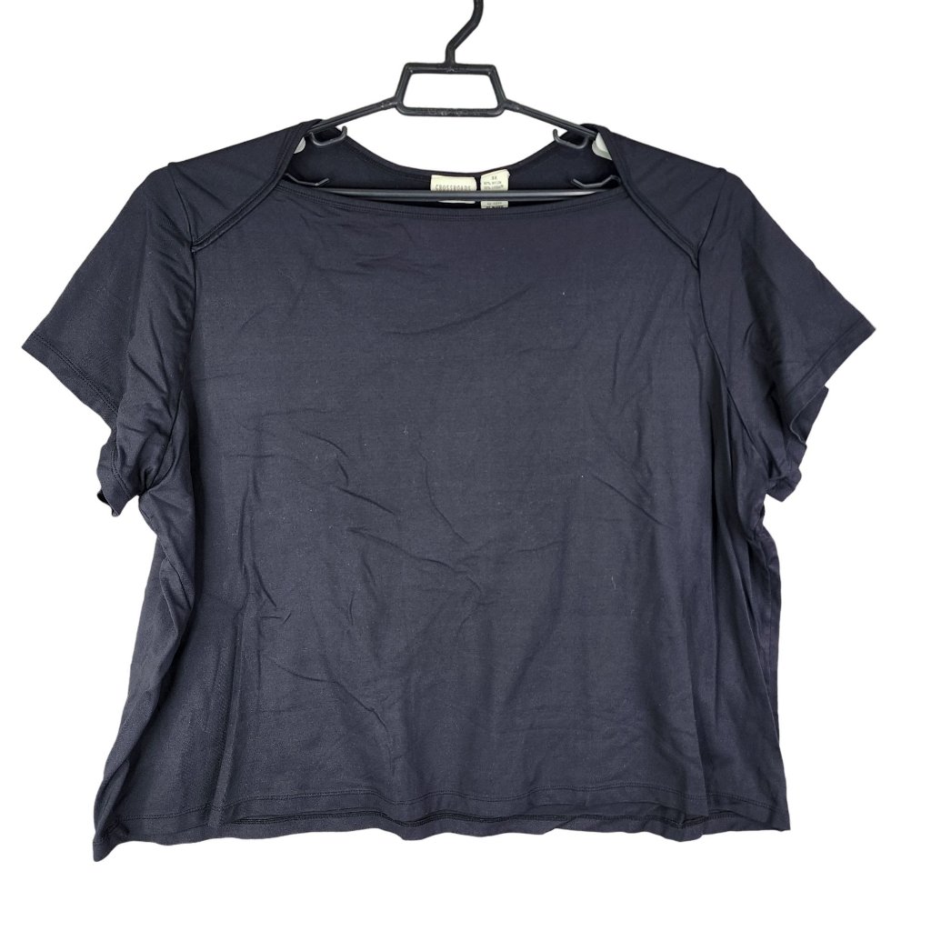 Crossroads Woman Plus Size 3x Black Short Sleeve Nylon  Lycra TShirt